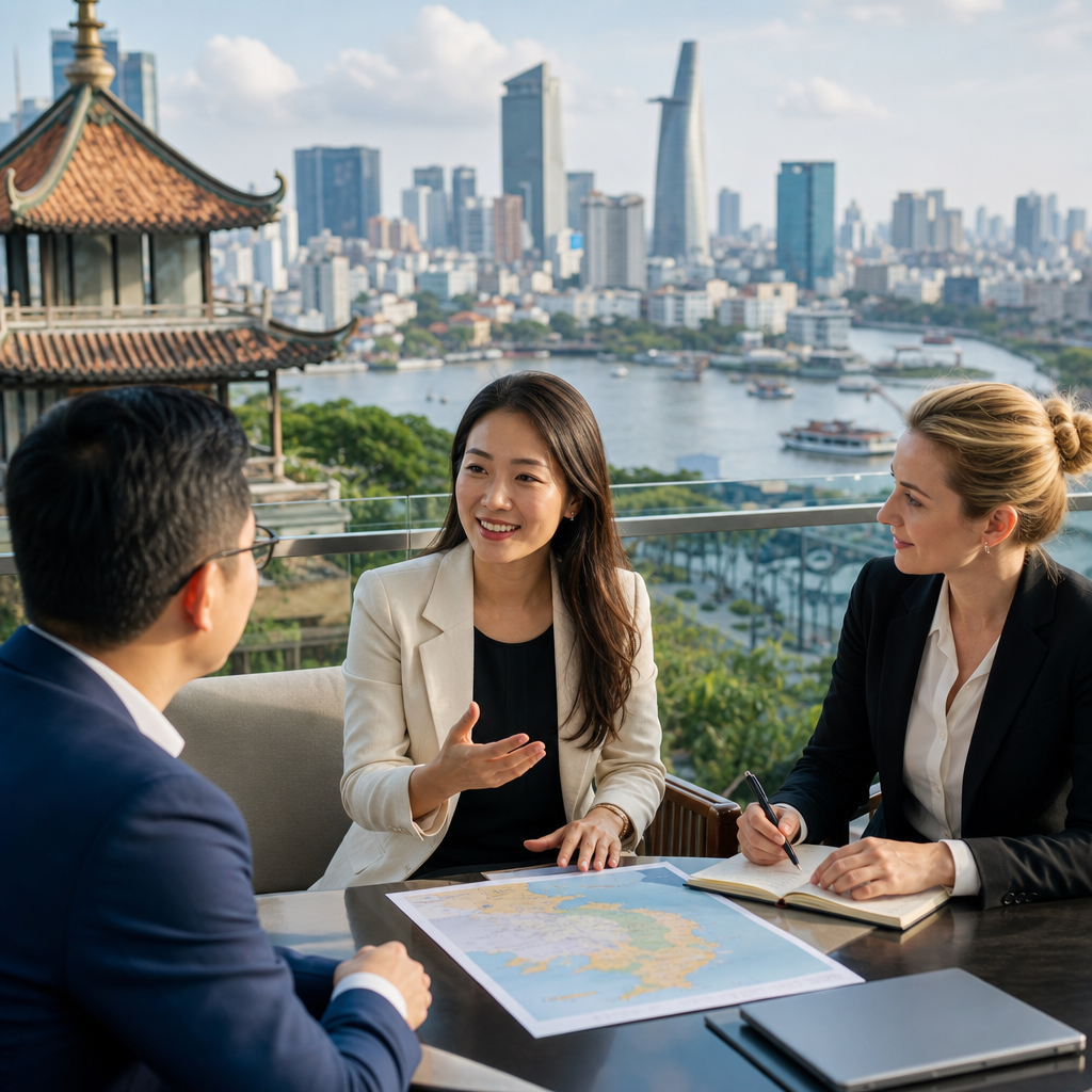 Interpreter supporting foreign business visitors during meetings across Hanoi, Ho Chi Minh City and Da Nang